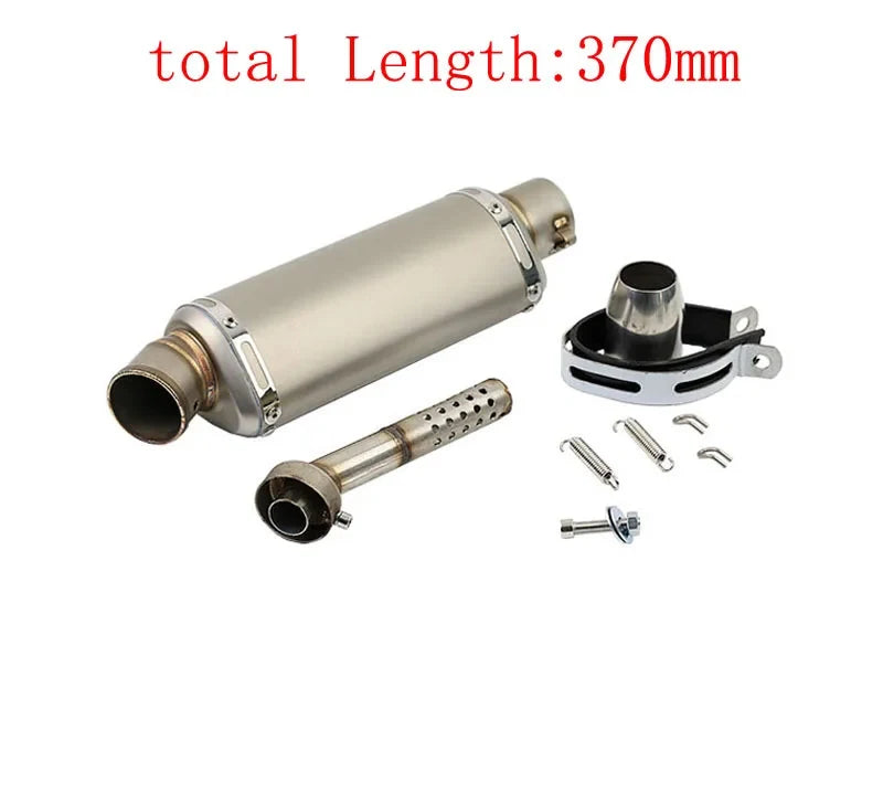 51mm Universal Motorcycle Exhaust Muffler Escape 310 370 440 mm Pipe 100cc-1000cc ATV GP Scooter For fz6 pcx125